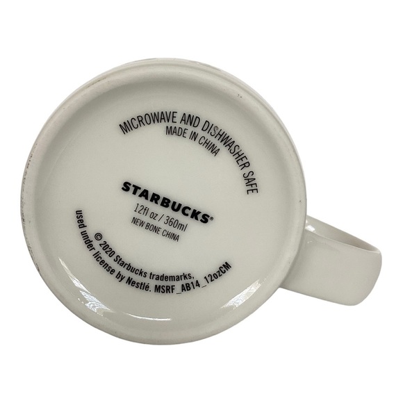 Starbucks Paw Print Coffee Tea Mug White With Green Mermaid - Picture 13 of 15